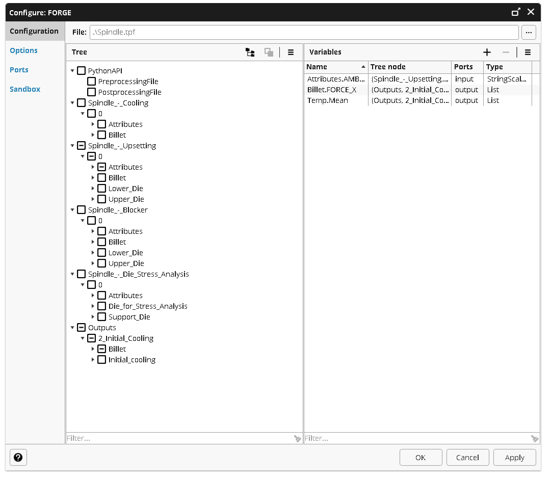 Forge block interface